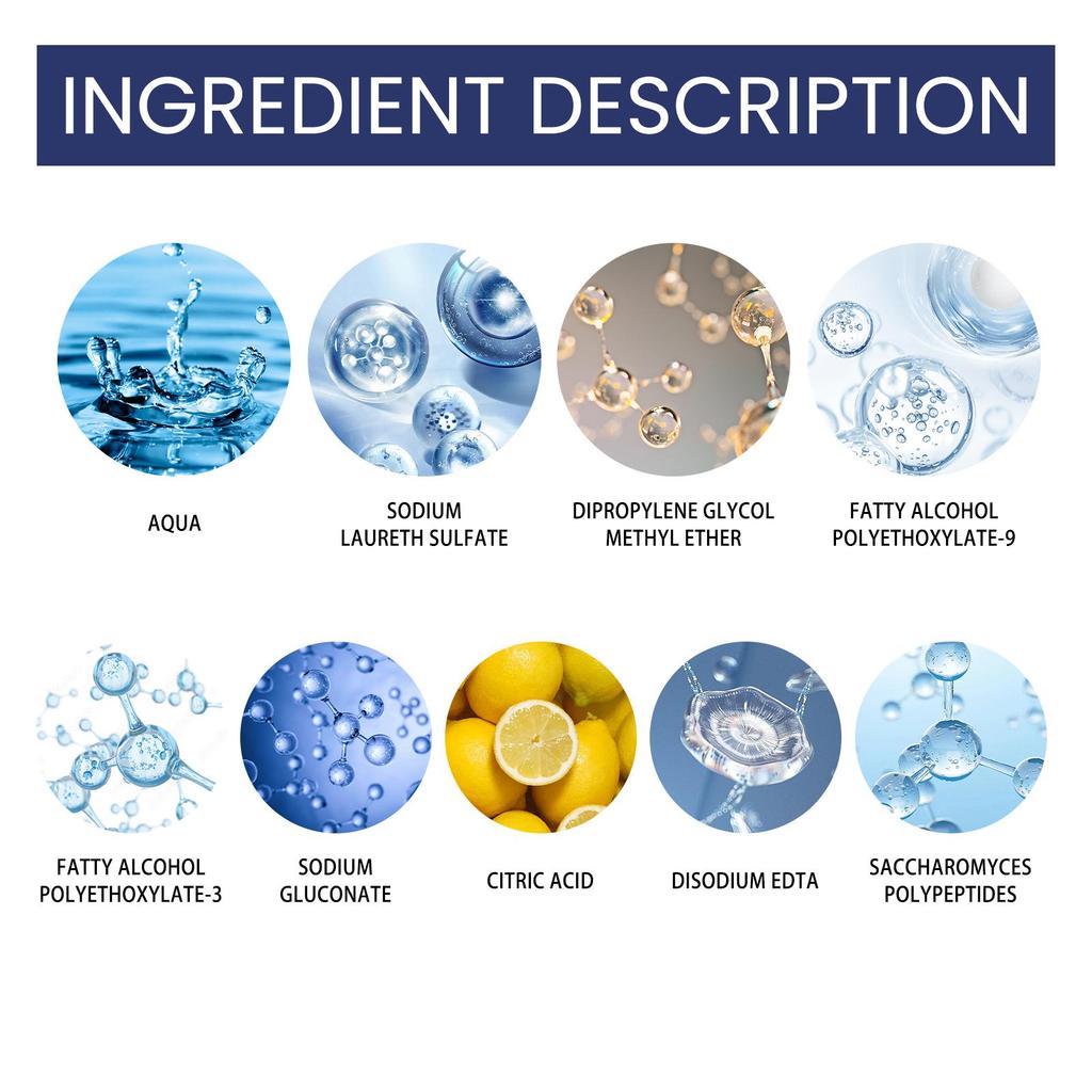 RAYHONG Enzyme 5-Second Car Stain Remover Interior Seat Dashboard Cleaning Quick Stain Removal Maintenance Renovation