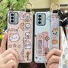 Cartoon Protective Phone Case For Nokia G22 Fashion Design Lanyard Shockproof Phone Holder Back Cover Anti-dust Ring