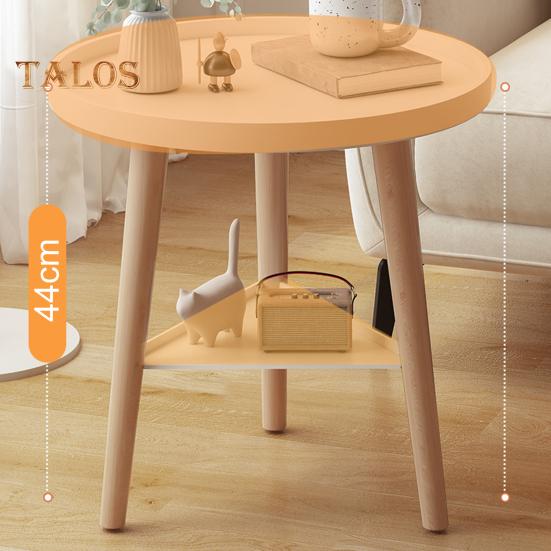 Круглый приставной столик с 3 ножками, прочный, съемный, мини-стол для спальни, кухни, гостиной, небольшого пространства, дивана, прикроватной тумбочки, журнального столика