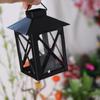 Black European Candle Holder Exquisite Outdoor Candle Lantern Elegant Iron Wind Lamp  Wedding Party