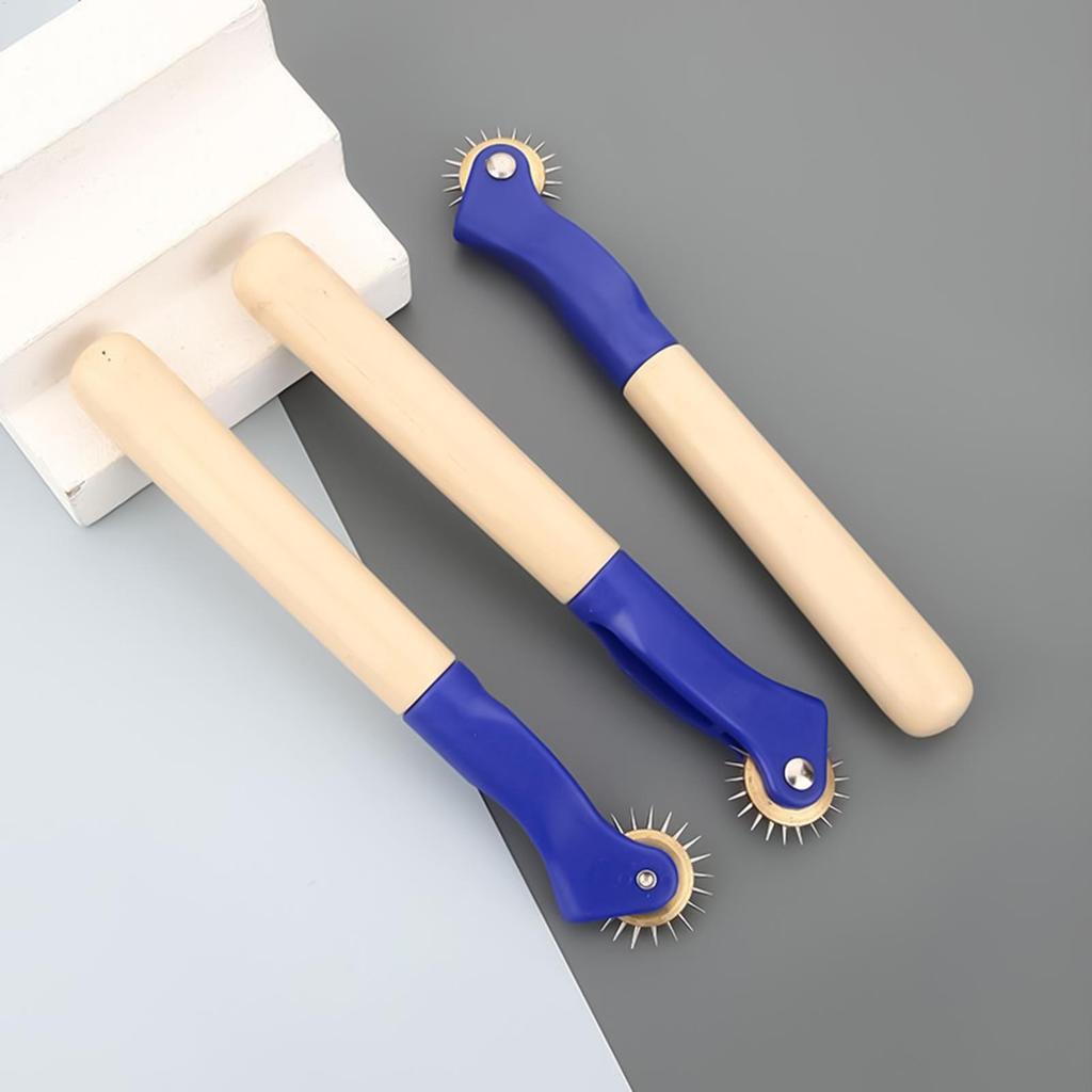 Sewing Tracing Wheel Pounce Wheel For Sewing Patterns With Wooden Handle Cutter Point Pattern Spacer Perforation Marking For