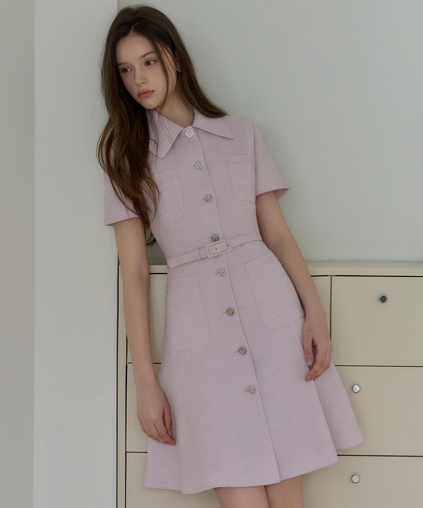 Julie And Kara 26Hs Love By You Maya Summer Tweed Dress Purple Wedding Guest Look Ceremony Look