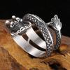 Stainless Steel Men's Tyrannosaurus Band Rock and Roll Biker Jewelry Motorcycle University Dragon Finger Ring Men