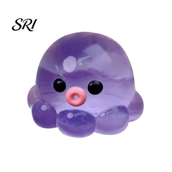 TPR Stress Ball 1/3Pcs Clear Octopus Squeeze Toy Relief Mini Sensory Anxiety Relieving Sea Animal Hand Relaxation Tool Portable