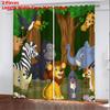 Зоопарк Лес Занавеска Мультяшная Детская 3D Цифровая Печать Занавеска Светоблокировка
