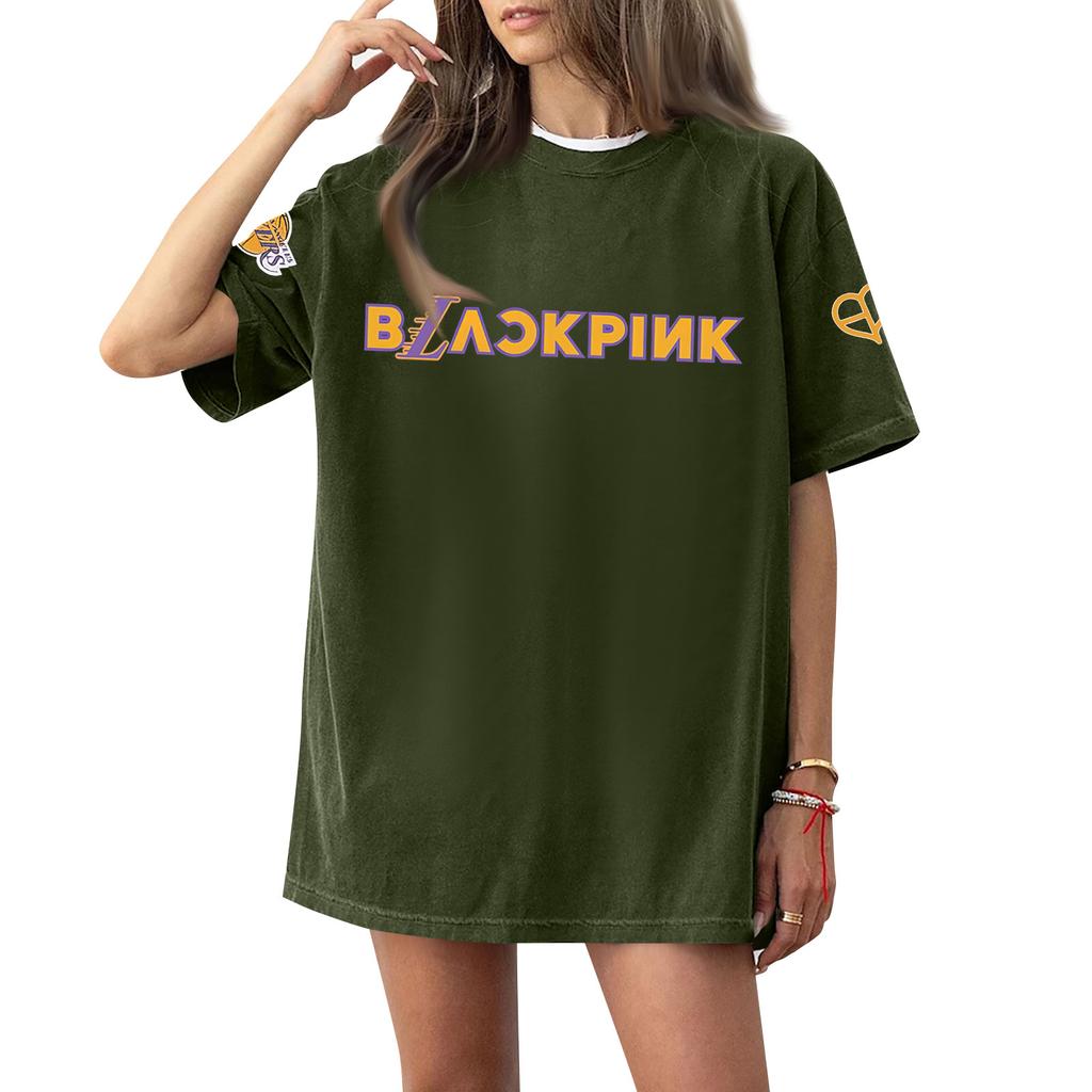 Женская футболка с круглым вырезом и короткими рукавами с принтом