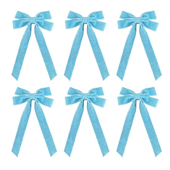 6 шт. Бархатная лента Бант Рождественские украшения для елки Рождественские украшения для дома Вечеринка Гирлянда