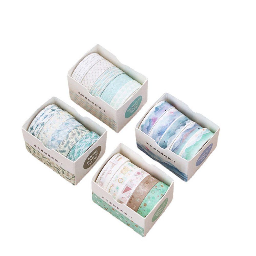 5Rolls/box Decorative School Supplies Masking Tape Washi Tape Adhesive Scrapbooking