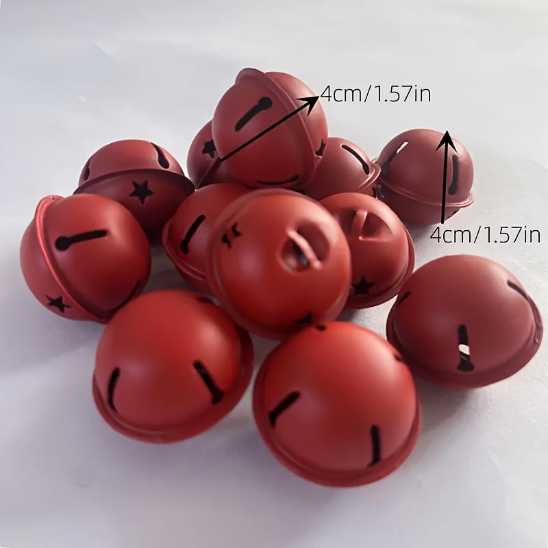 24 шт. Винтажные красные рождественские колокольчики, 3,99 см, металлические с вырезами в виде звезд, идеально подходят для украшения елки, вечеринки, дома