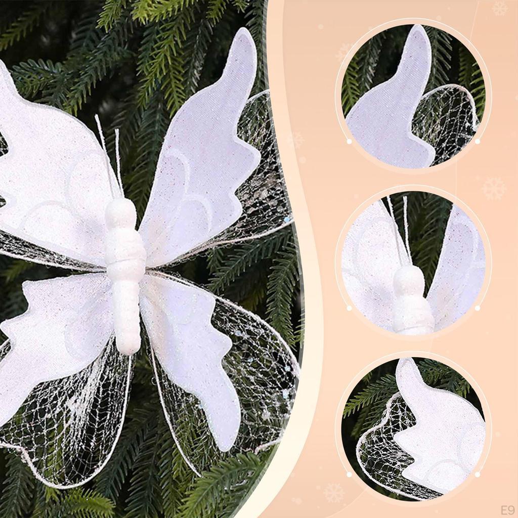 Искусственный фон с бабочками Рождественская елка Подвесное украшение Ремесло Декор Украшение для дома День рождения