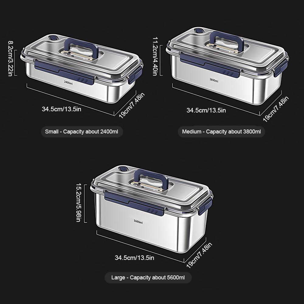 Food Storage Containers with Lids Airtight Food Grade 316 Stainless Steel Large Capacity Leakproof