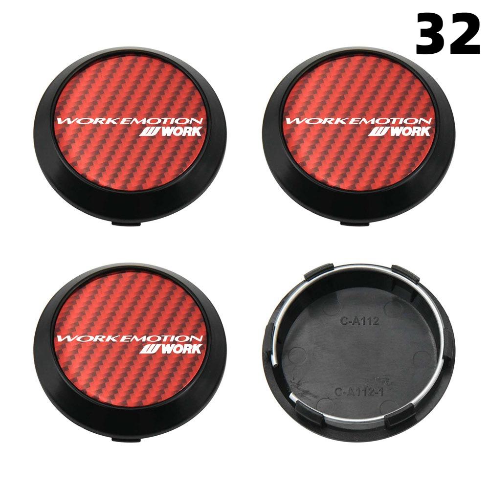 4PCS New 64MM OD / 60MM ID Cap For Rims WORK EMOTION EQUIP MEISTER VS Logo Wheel Center Cap Sport Car Wheel Cover Hub caps