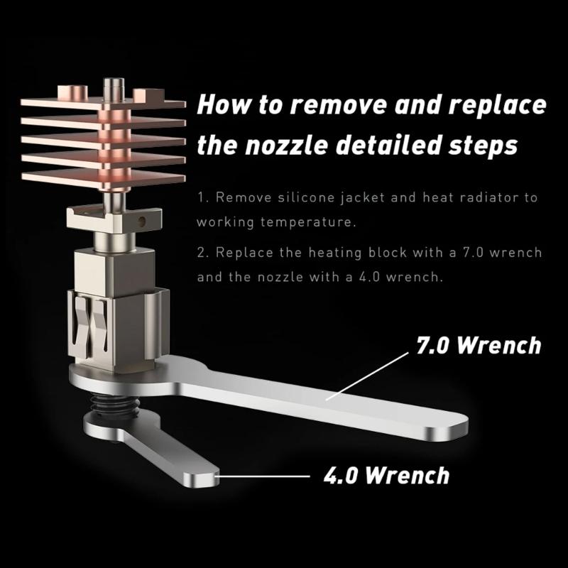 Для сборки b Hotend со съемными соплами из закаленной стали Hotend для 3D-принтеров серии b X1C