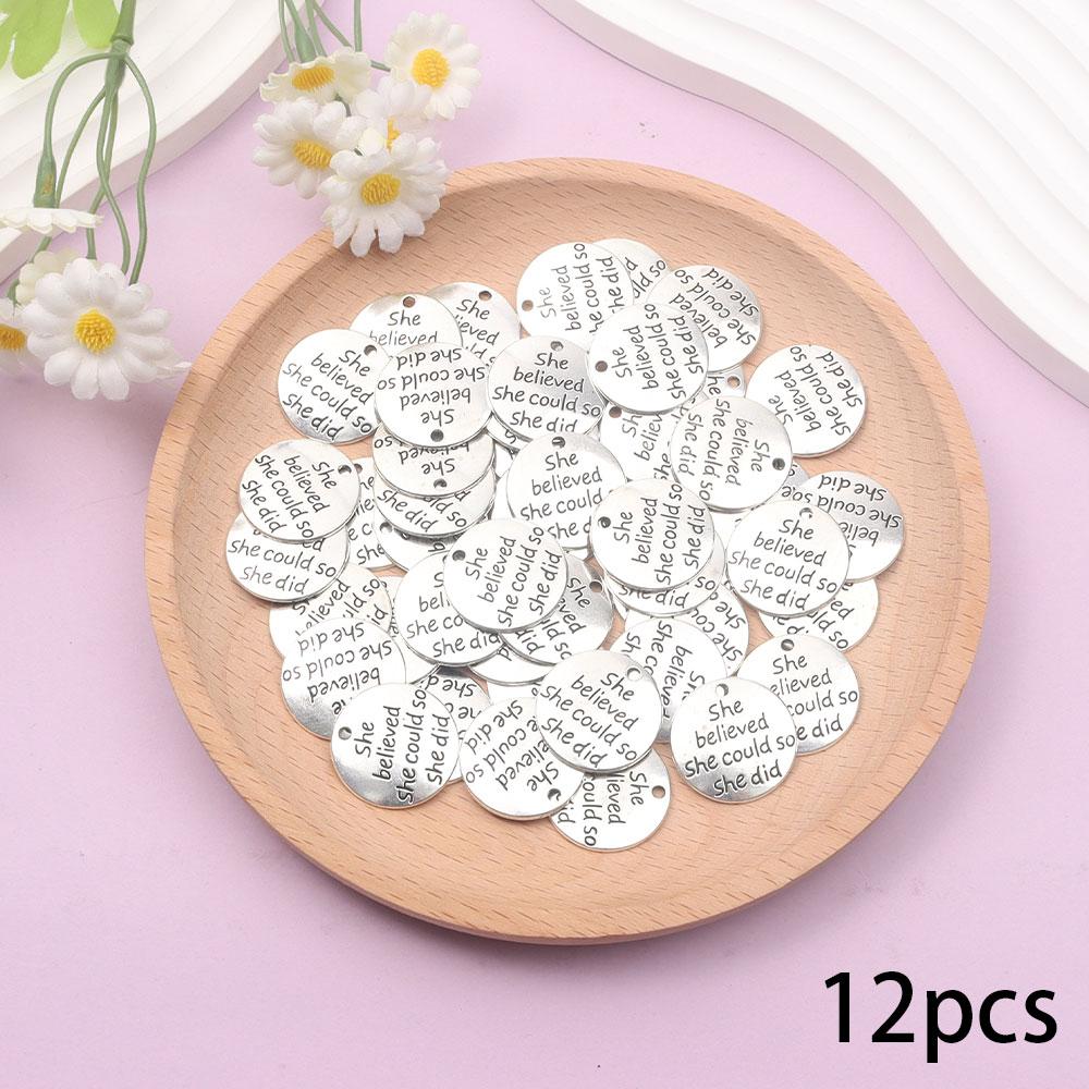 6/12/18шт сплав. Она верила, что сможет сделать подвески с буквами, поэтому она сделала самодельную подвеску с информацией,