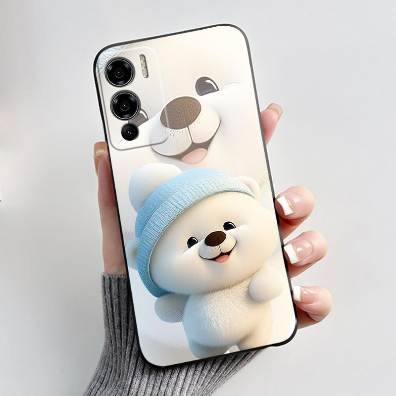 Shockproof Phone Case For Doogee N60 Pro Casing Soft Silicone Beautiful Aurora Snow Mountain Forest Pattern Black Cover
