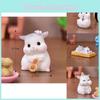 Adorable Resin Figurine Hamster Mini Ornaments For Terrarium Or Bonsai Display