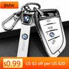 BAGC4 Car Sticker Car Key Case Cover Key Bag For BMW F20 G20 G30 X1 X3 X4 X5 G05 X6 Accessories Car-Styling Holder Shell Keychain Prot