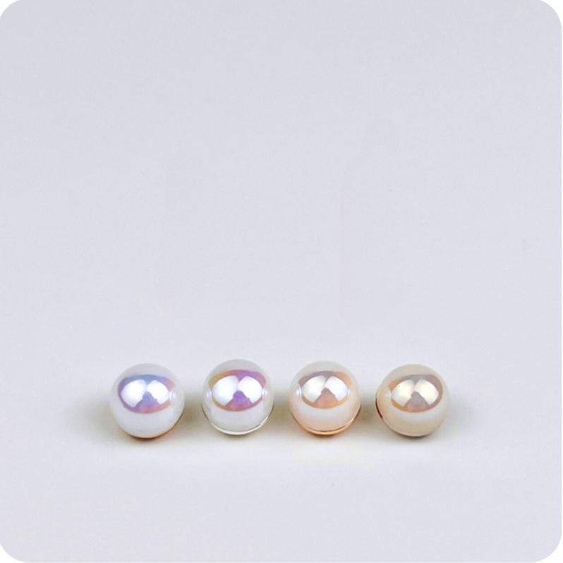 10pcs Pearl Luster Beautiful Buttons 10mm Small Decorative Shank Buttons Woman's Blouse Skirt Sewing Accessories