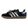 adidas Оригинальные кроссовки Samba Low top для скейтбординга, унисекс, черные с белым, B75807(Команда45-)