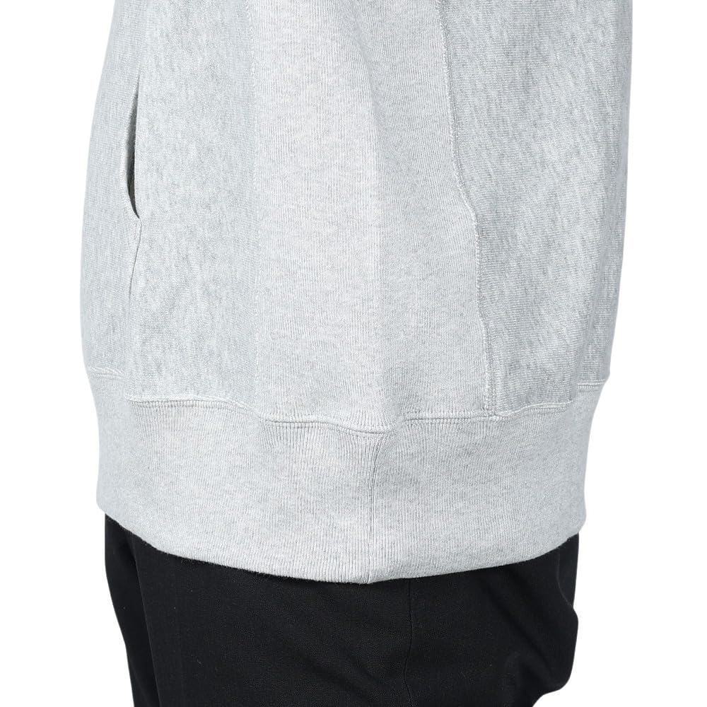 Parka Long Sleeve Cotton 10oz Fleece Graphic Print Reverse Hooded Sweatshirt REVERS Oxford Gray [Champion] 100% Weave(R) WEAVE(R) C3-Z104 Men's