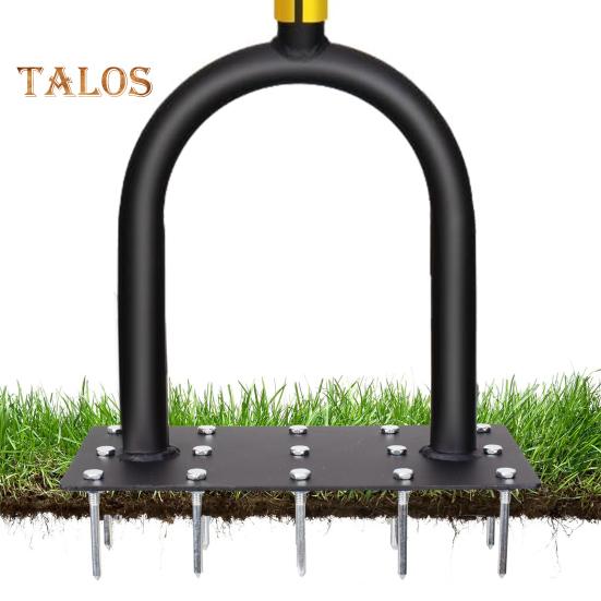 Аэратор для газона Аэратор с 15 зубьями и длинной Т-образной ручкой, мощный инструмент для аэрации, эффективное рыхление почвы, уход за травой и обслуживание газона