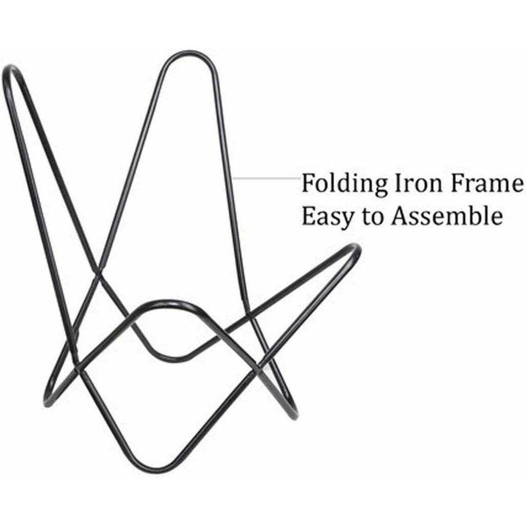 Vintage Lounge Accent Chair Classic Buffalo Leather Butterfly Chair Retro BKF