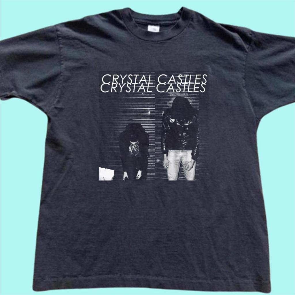 Crystal Castles Band T-Shirt, 90s Alt Rock, Retro Graphic Shirt, Unisex Cotton Concert Apparel T-shirt
