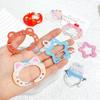 Ins Style Cute Acrylic Carabiner Cartoon Keychain Y2K Alien Multipurpose Card Holder Keyring Hook Bag Pendant Decoration