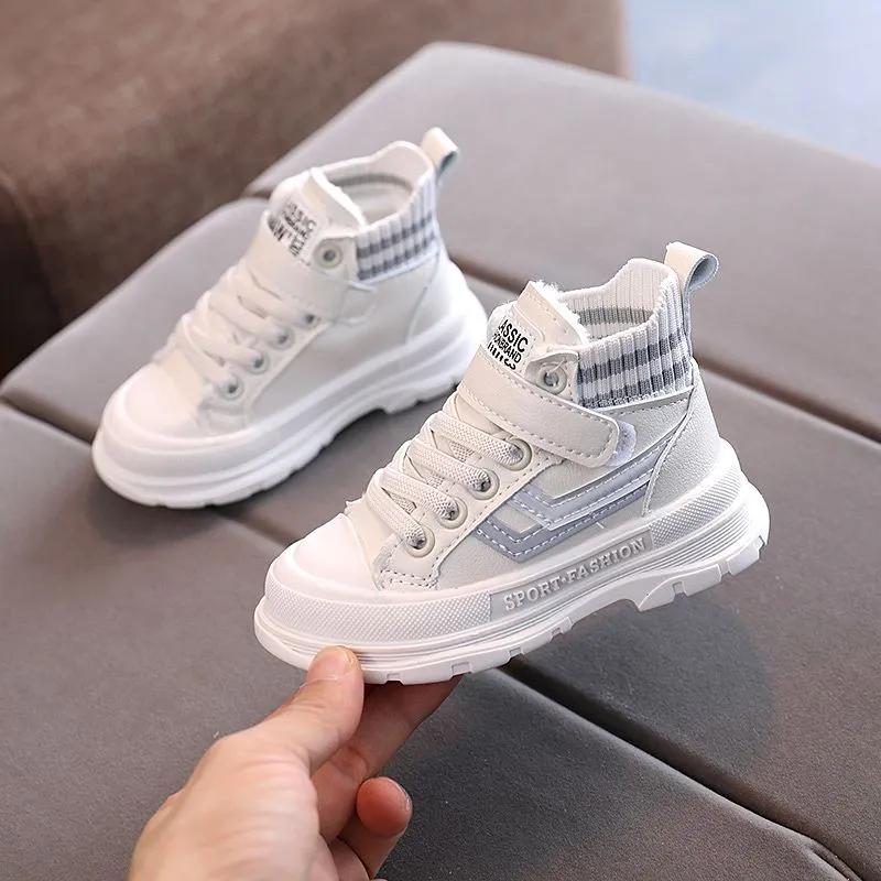 Детская обувь Детская обувь с плюшем и хлопком Походная обувь Зимние ботинки Martin Зимние ботинки