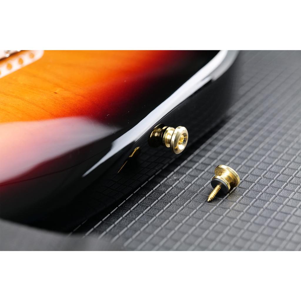 Musiclily Basic 15 мм гитарный ремень булавка большой диаметр ремень кнопка для электрогитары золото/акустическая гитара/бас, (Набор 2)