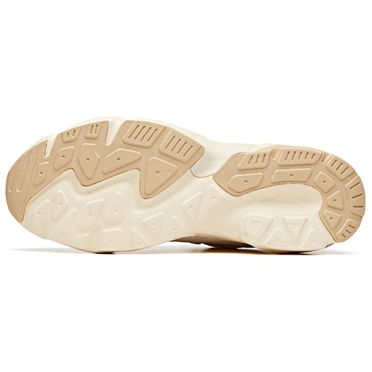 Anta Удобные ретро повседневные увеличивающие рост амортизирующие нескользящие износостойкие низкие кроссовки для бега мужские светло-коричневые 912045580-1