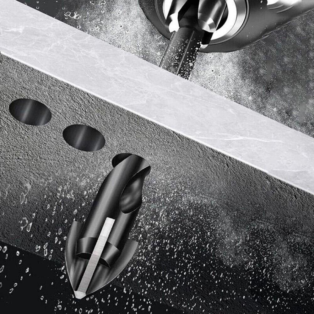 Набор сверл из сплава черного цвета с шестигранным хвостовиком, 7 шт., набор многофункциональных сверл по бетону, 7 шт.