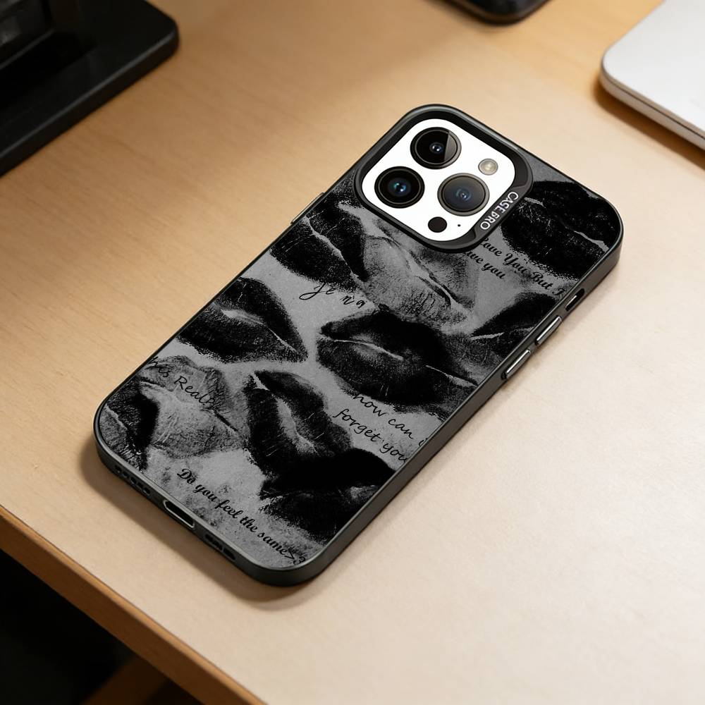C-Cute Emo Goth Чехол для телефона для iPhone 17,16,15,14,13,12,11 Plus,Pro Max,XS,Красочная Серебристо-Черная Крышка