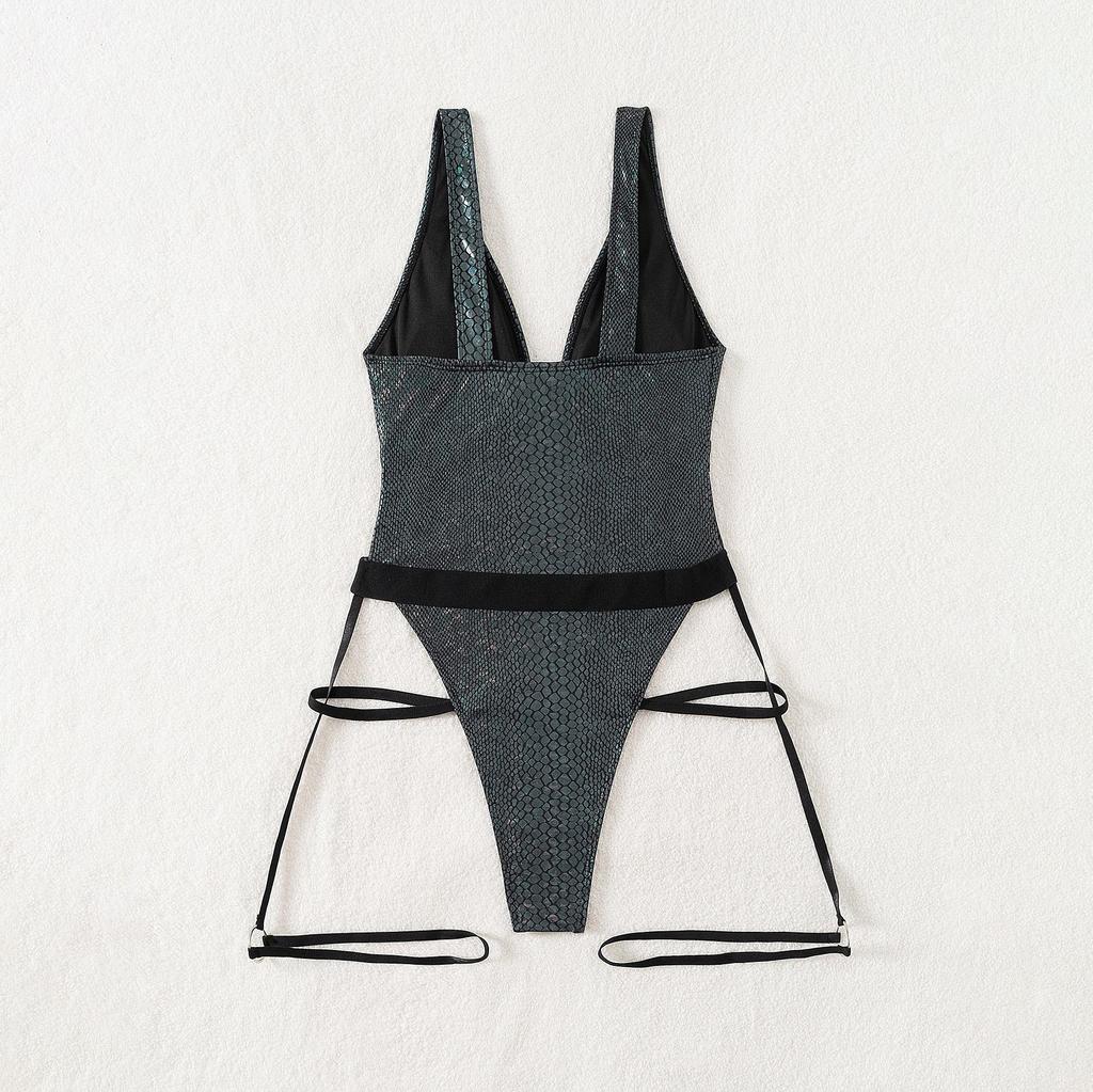 Женский сексуальный треугольный раздельный бикини-костюм, комплект, завязывающиеся по бокам стринги, купальник на одно плечо, эластичный