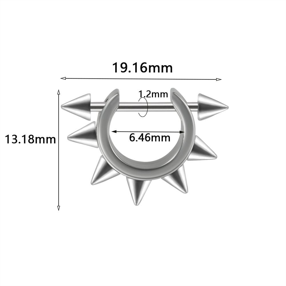 1PC Surgical Steel Sunflower Cone Silver/Black Ear Cartilage Barbell With Hoop Earring Tragus Helix Daith Piercing Jewelry
