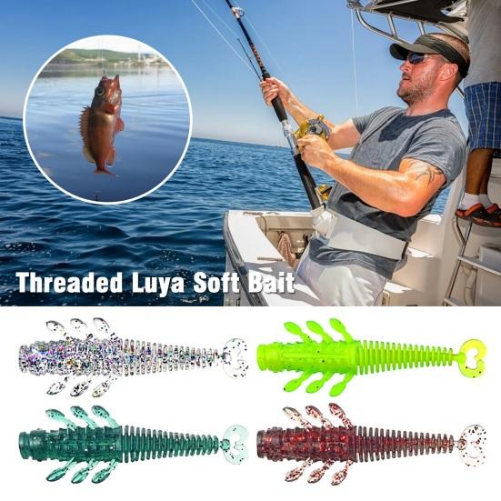 8Pcs/Set 6CM/2.15G Soft Shrimp Lure Realistic Bionic Colorful Scorpion Shrimp Floating Artificial Shrimp Bait Freshwater Saltwater Snakehead