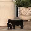 Black Cow Wooden Decoration Farmhouse Rustic Cattle Sign Home Office Living Room Desktop Table Farm Animal Ornament Birthday Christmas Gift