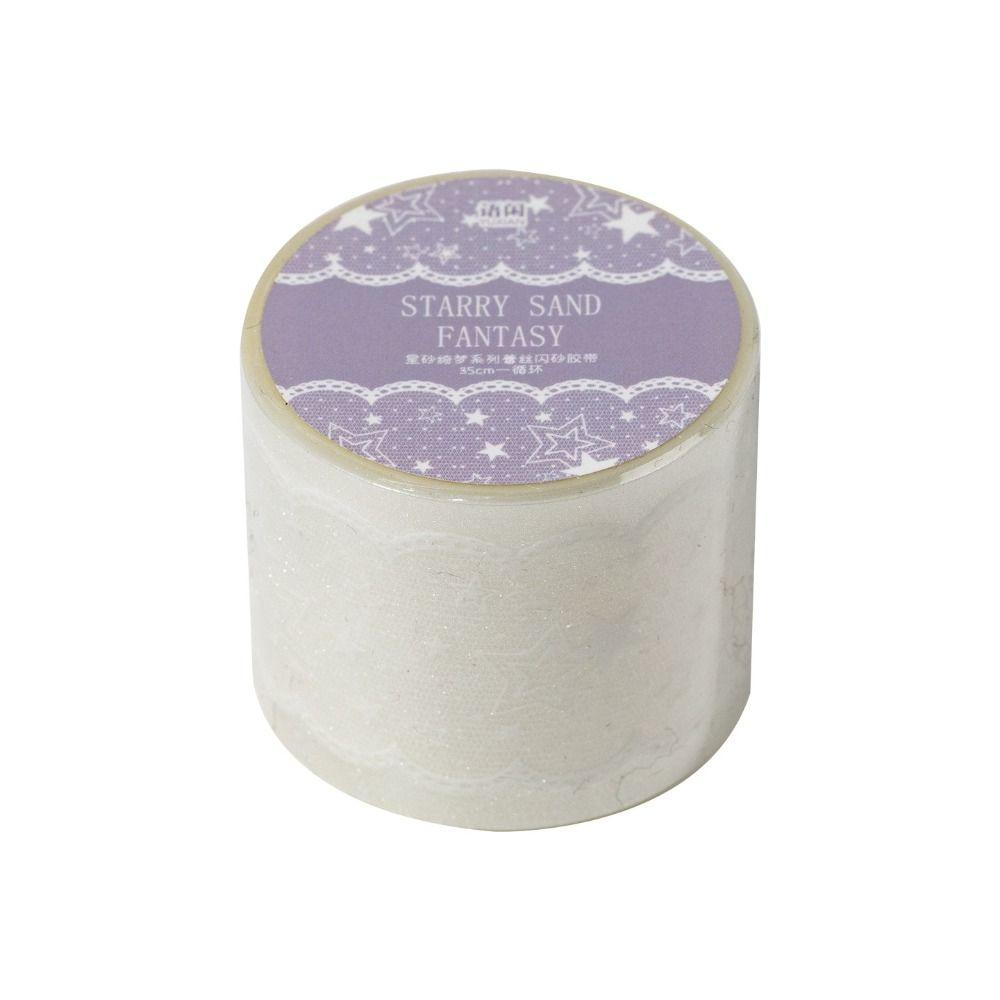Star Sand Dream Series Washi Tape Fine Glitter Die-Cut Tape Aesthetic Stickers Journal Decor