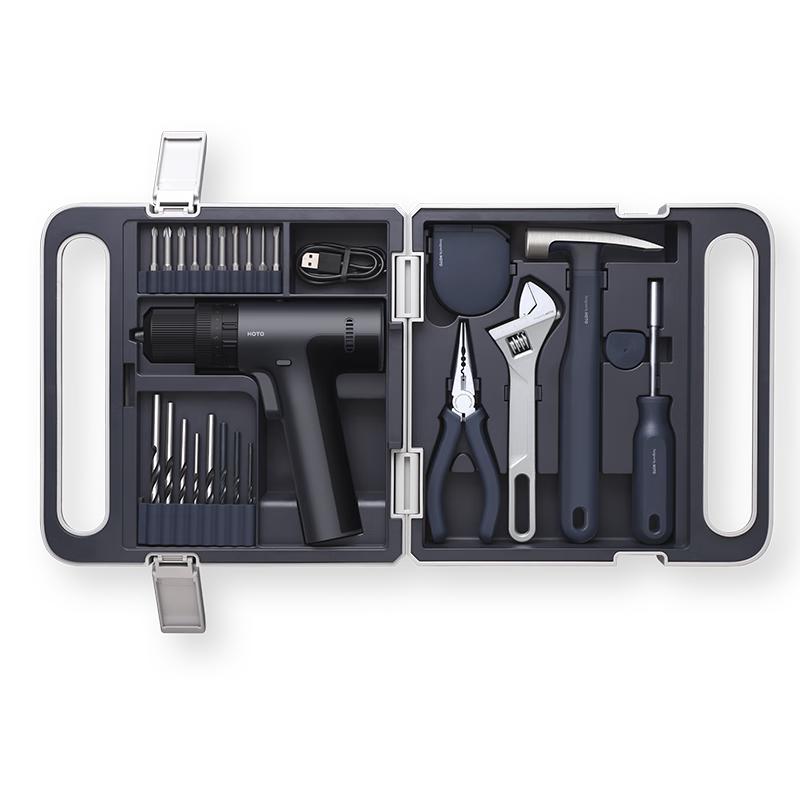 HOTO 12V Cordless Electric Drill & Tool Set CN plug (adapter included)