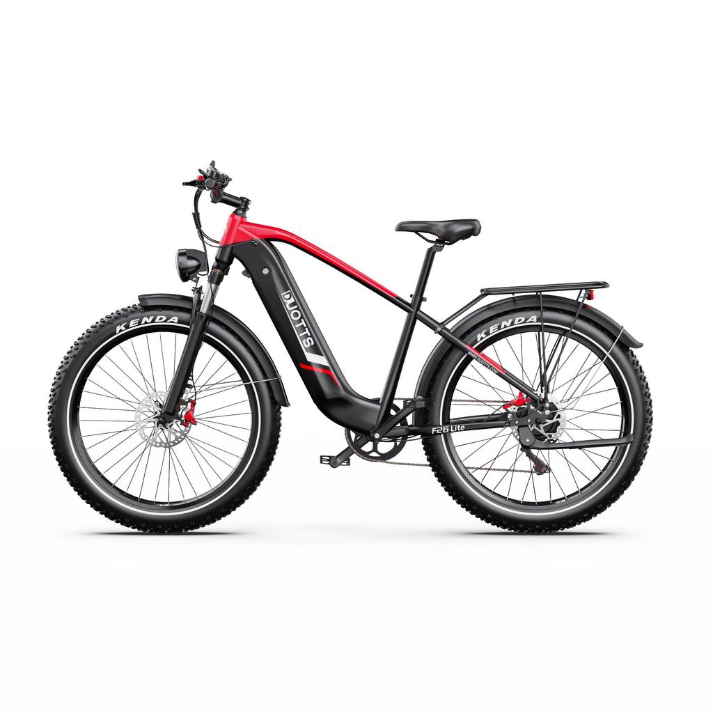 DUOTTS F26 Lite 26" Fat Tire Electric Bike, 500W Motor, 90km Extended Range, Hydraulic Brakes, APP Connectivity for Urban and Light Trail Riding.