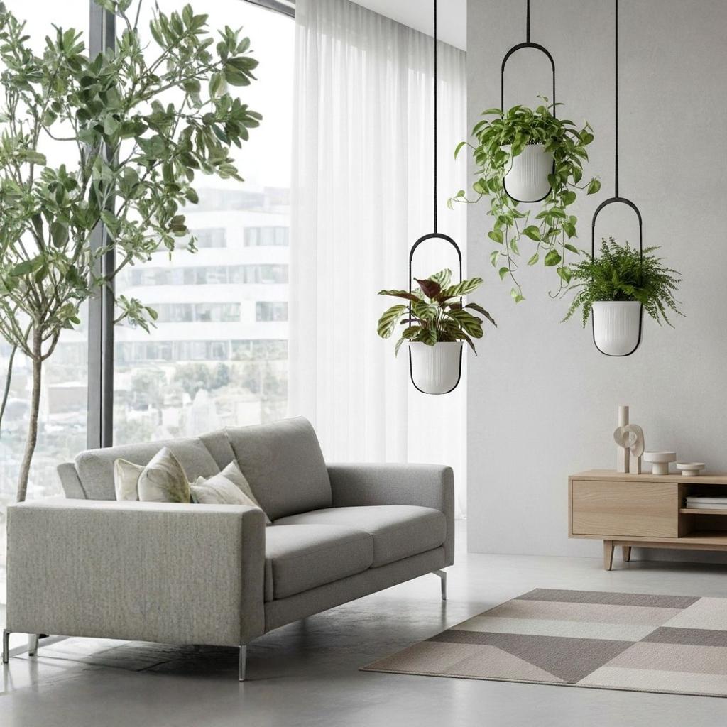 Donica Wisząca Aera Hang Recykling Kremowa 17,9 Cm