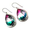 Bi-Color Tourmaline Gemstone 925 Sterling Silver Gift Jewelry Earring 1.77" W1Q49