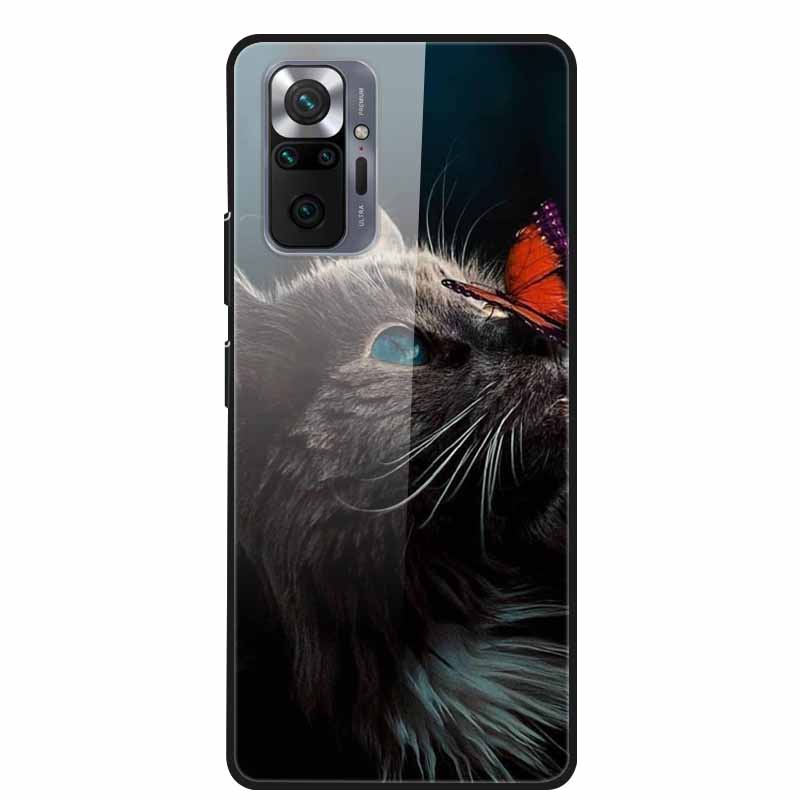 Цветная закаленная стеклянная крышка для чехла Xiaomi Redmi Note 10 Pro, жесткий противоударный Funda для чехлов Redmi Note10 / Note 10Pro, корпус