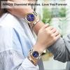 Popular Matching Watches for Men and Luxury Watch Set with and Classic Stainless Perfect for Weddings or As a Couple's Watches, Women, Diamonds, Gold,
