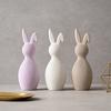 Фигурка кролика Yousheng, 3D-печать, ребристая текстура, статуэтка кролика со сложенным ухом для дома, стола, книжной полки