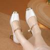 New Chinese Style Mary Jane Single Shoes 2025 New Square Head with Versatile High Heels Women's Shoes Fashion Shoes