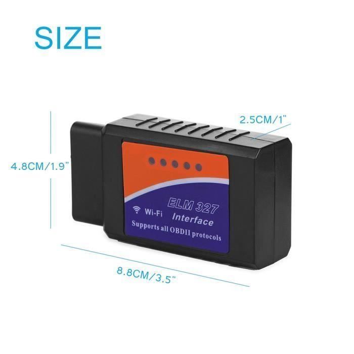 ANG Outil Diagnostic Scanner ELM327 OBD2 Bluetooth WiFi Car Auto Diagnostic Scanner Tool
