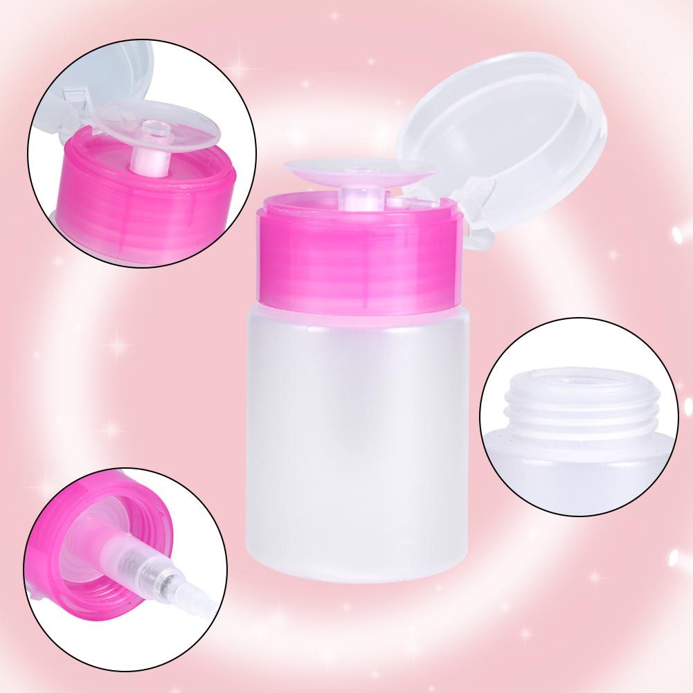 2 цвета 60 мл дозатор с помпой средство для снятия лака для ногтей спиртовой жидкий очиститель пустая пластиковая бутылка