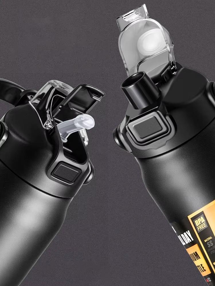 Термос для кемпинга на открытом воздухе, портативная термокружка из нержавеющей стали 304, термосы, холодная и горячая спортивная бутылка для воды с трубочкой