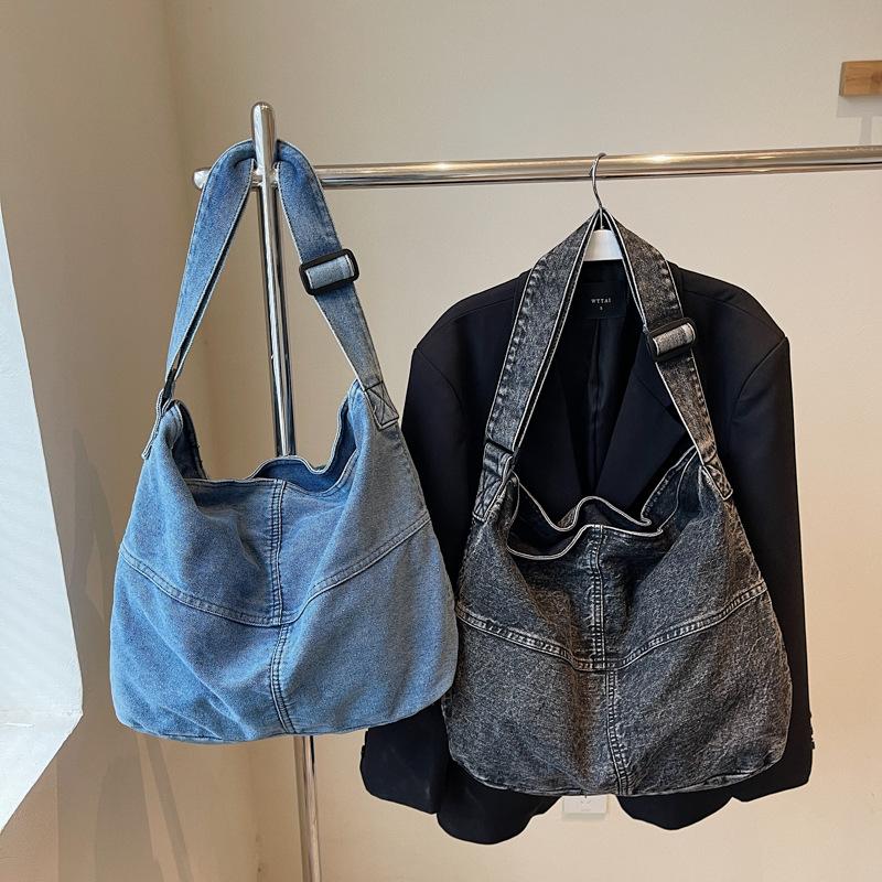 Джинсовая сумка женская сумка через плечо хозяйственная сумка большой емкости студенческая сумка для занятий